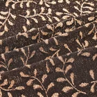 Factory Wholesale Brown Leaves Jacquard Dyed Gold Buy Metallic Jersey Knit Fabric