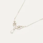 Necklace Charm Fashion Dainty Angle Wing Zircon Pendant Necklace 925 Sterling Silver CZ Angle Wing Charm Necklace