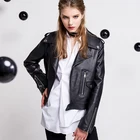 Coat Custom High Quality Spring Autumn STOCK Women Coat Red PU Leather Jacket