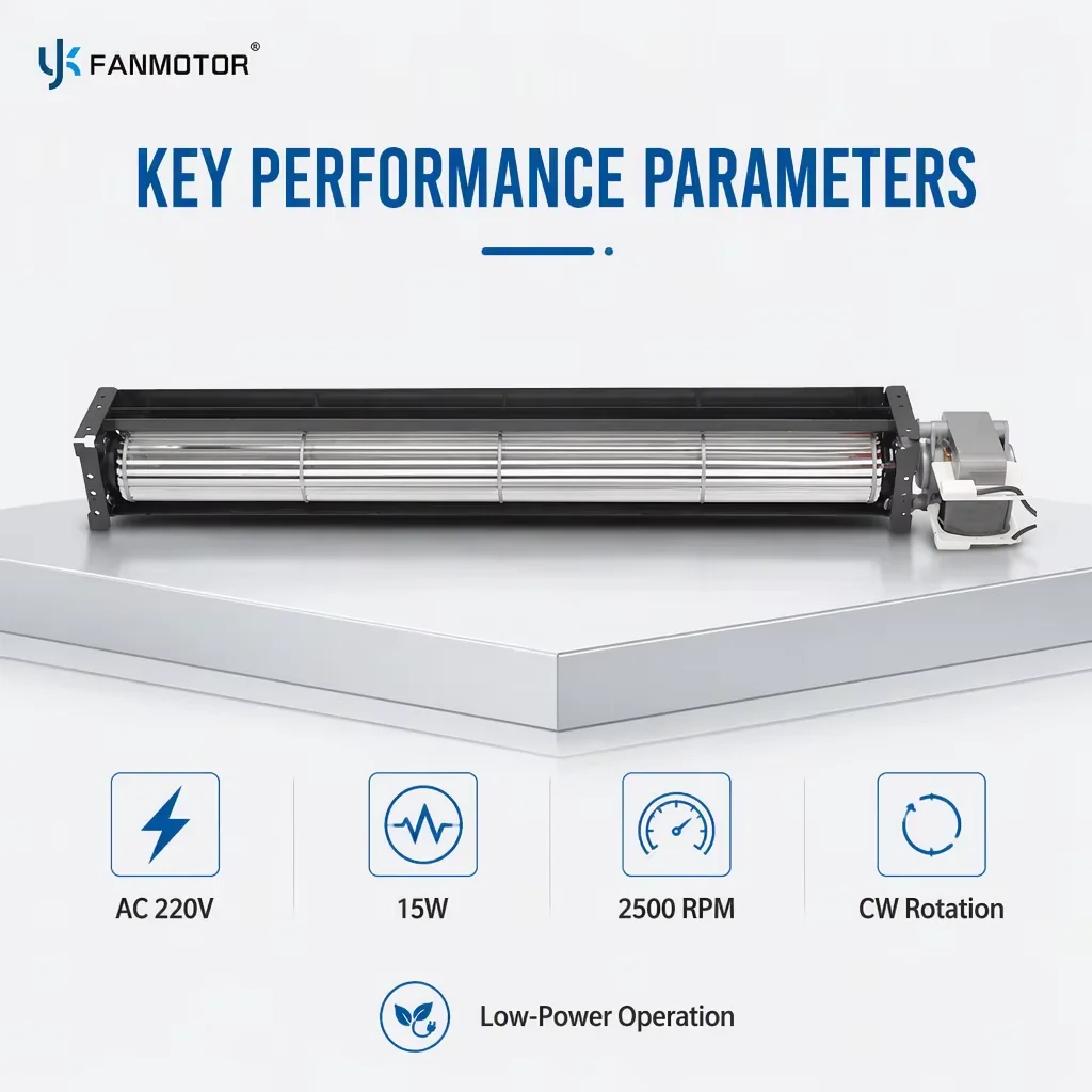 Cross Flow Fan, 220V, 15W, 360mm, Tangential - detail 4