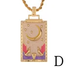 Rope Necklace Fashion Hot Sale 18K Gold Rope Chain Enamel Meraid Sun Star Moon Necklace