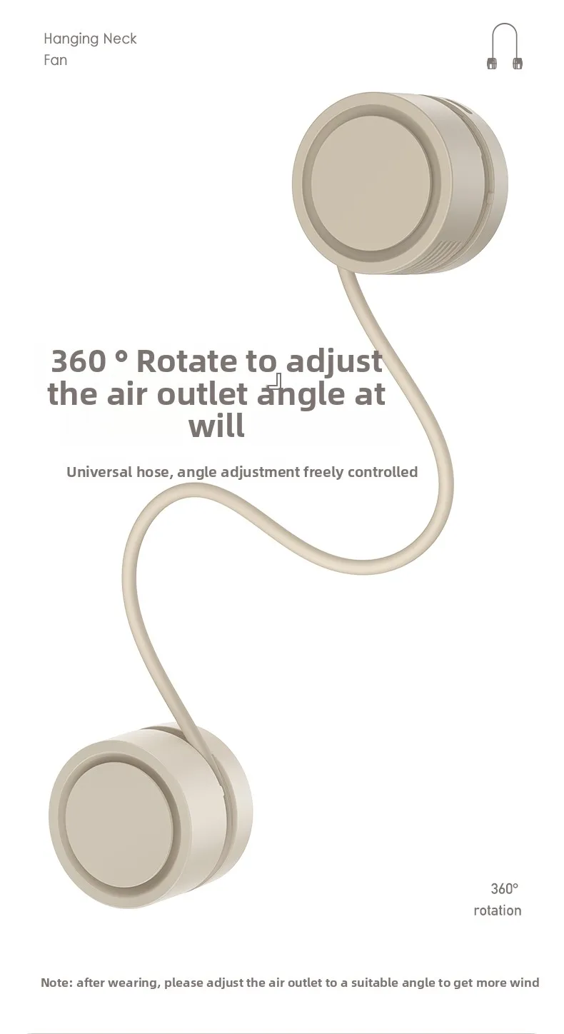 Wearable Bladeless Neck Fan, Portable, 5 V, Electric - detail 26