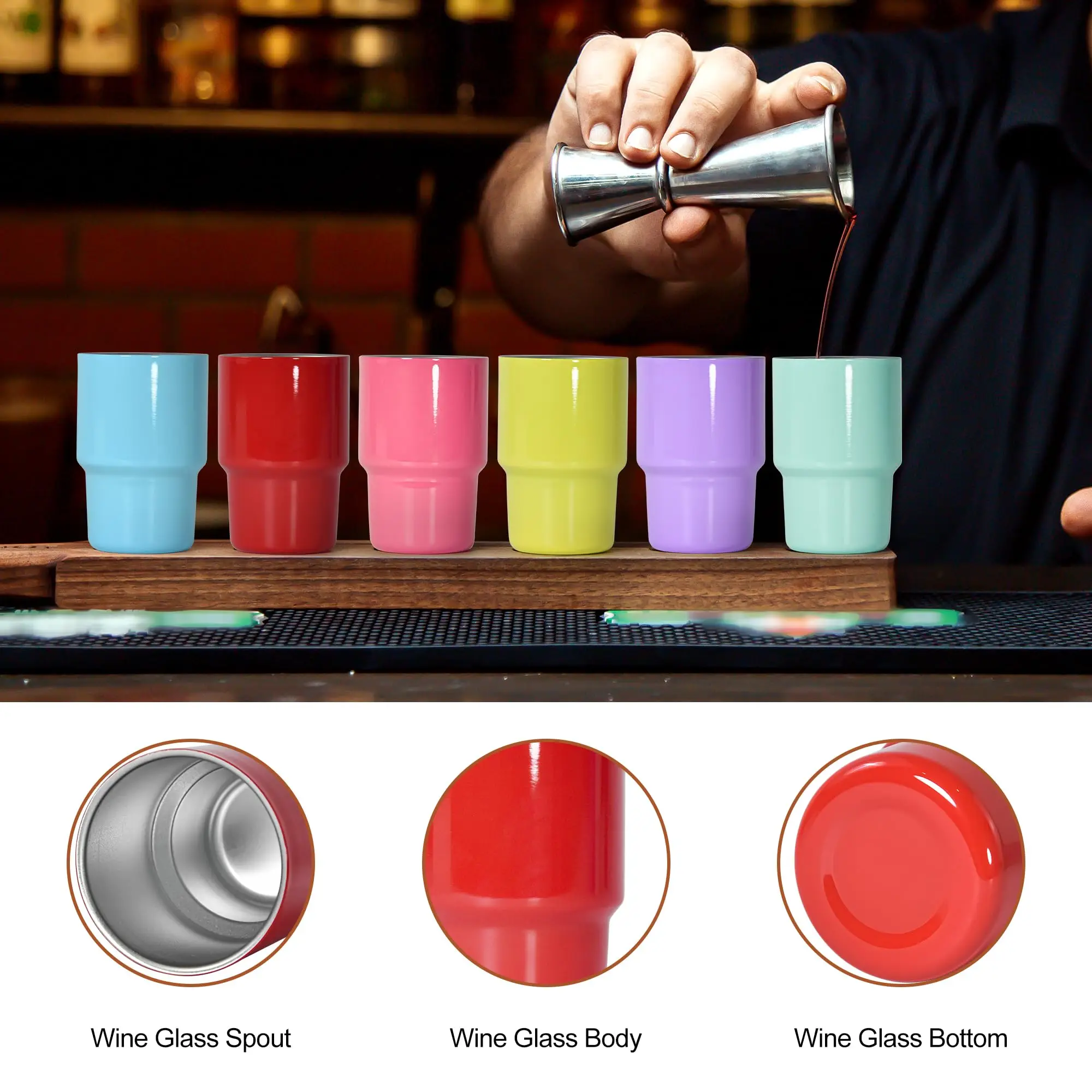 Hot Sale 2oz 3oz Mini Sublimation Tumbler Vacuum Stainless Steel Cup Double Wall Mini Tumbler Shot Glass with Straw Lid