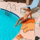 Beach Towel Towels READY STOCK Custom Logo Printed Beach Towel Pool Towels Beach