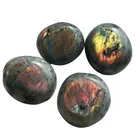 Labradorite Stone High Quality Natural Labradorite Raw Stone With Purple Light For Palm Stone