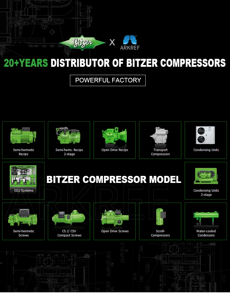 Semi Hermetic Reciprocating Compressor, 3hp, 4hp, 5hp, 6hp - detail 2