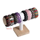 Women Natural Stone Onyx/Amethysts/Turquoise Elastic Rope Bangles Bracelets Jewelry Energy Bracelet For Women Or Men