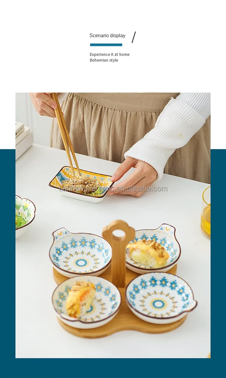 Bohemian ceramics 4.5 inch rice bowl household tableware dinner bowl soup bowl wholesale.jpg