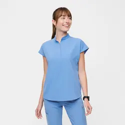 ECBC  Luxury Wrinkle Resistant Pink Natural Scrub Tops Cotton Scrub Tops Printed Nurse Uniform for Doctor