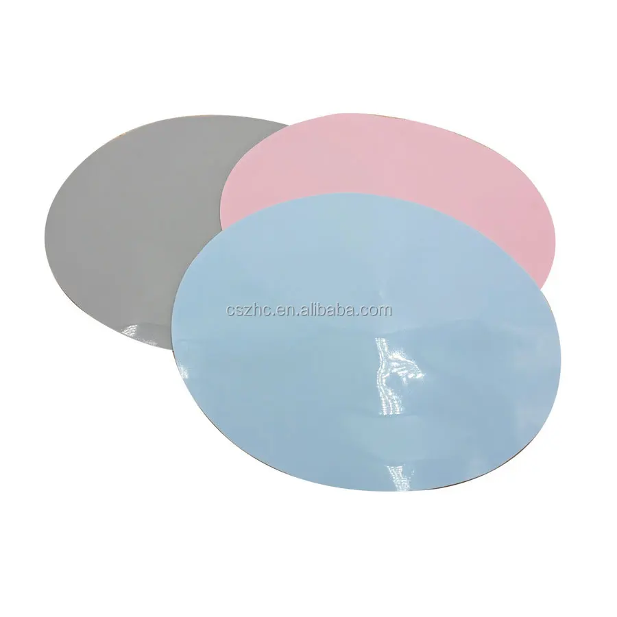 Custom Heat Resistant Circle Silicon Placemat, Hot Pot Insulation Pad Dining Rounded Silicone Table Mat