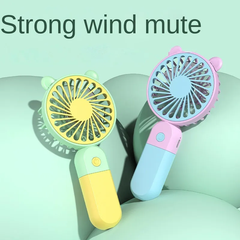 Rechargeable USB Mini Fan 3 Speed Wind Air Cooling Hand Portable Fan Desktop Handheld Mini Fan With Holder