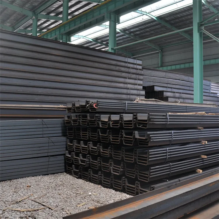 Hot rolled steel profiles 400x100x10.5mm U shape deep foundation steel sheet pile for Building Material Factory