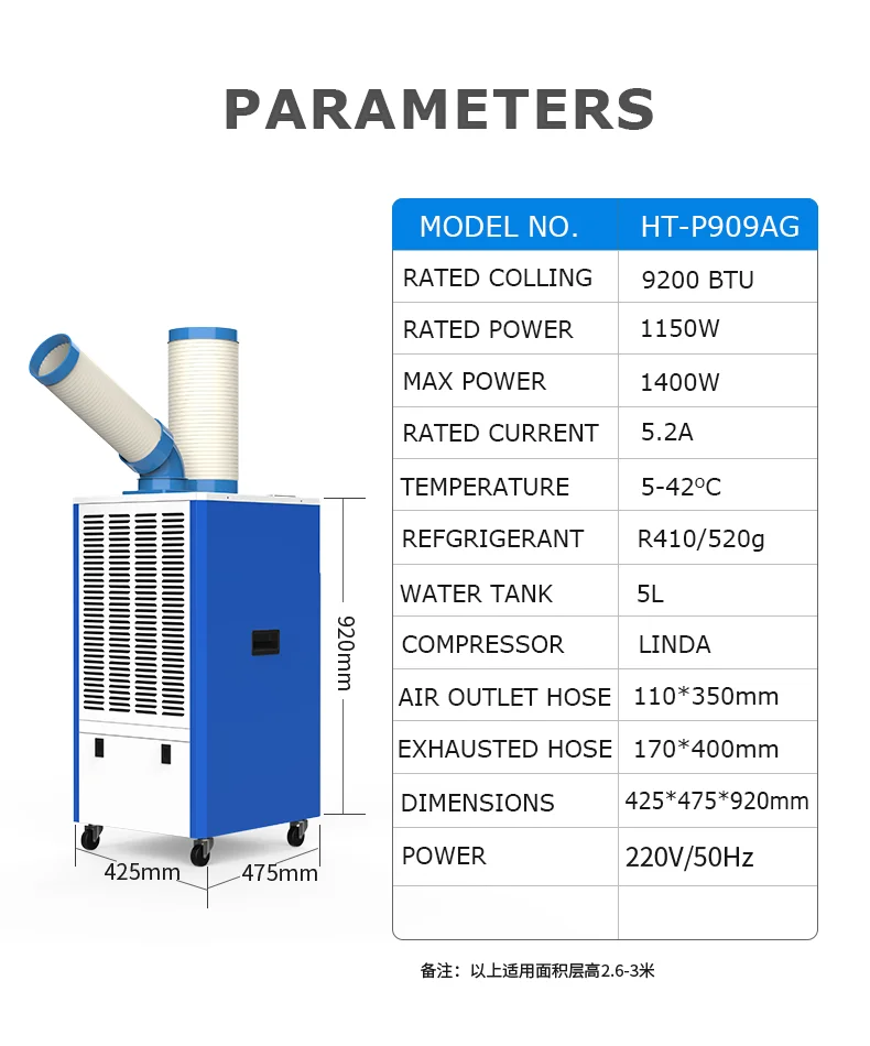 Industrial Mobile Air Conditioner for Workshops, Multi-Refrigerant - detail 2