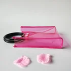 Pink Sewing Finishing Acrylic Handle Pink Wholesale Clear Vinyl Tote Bags