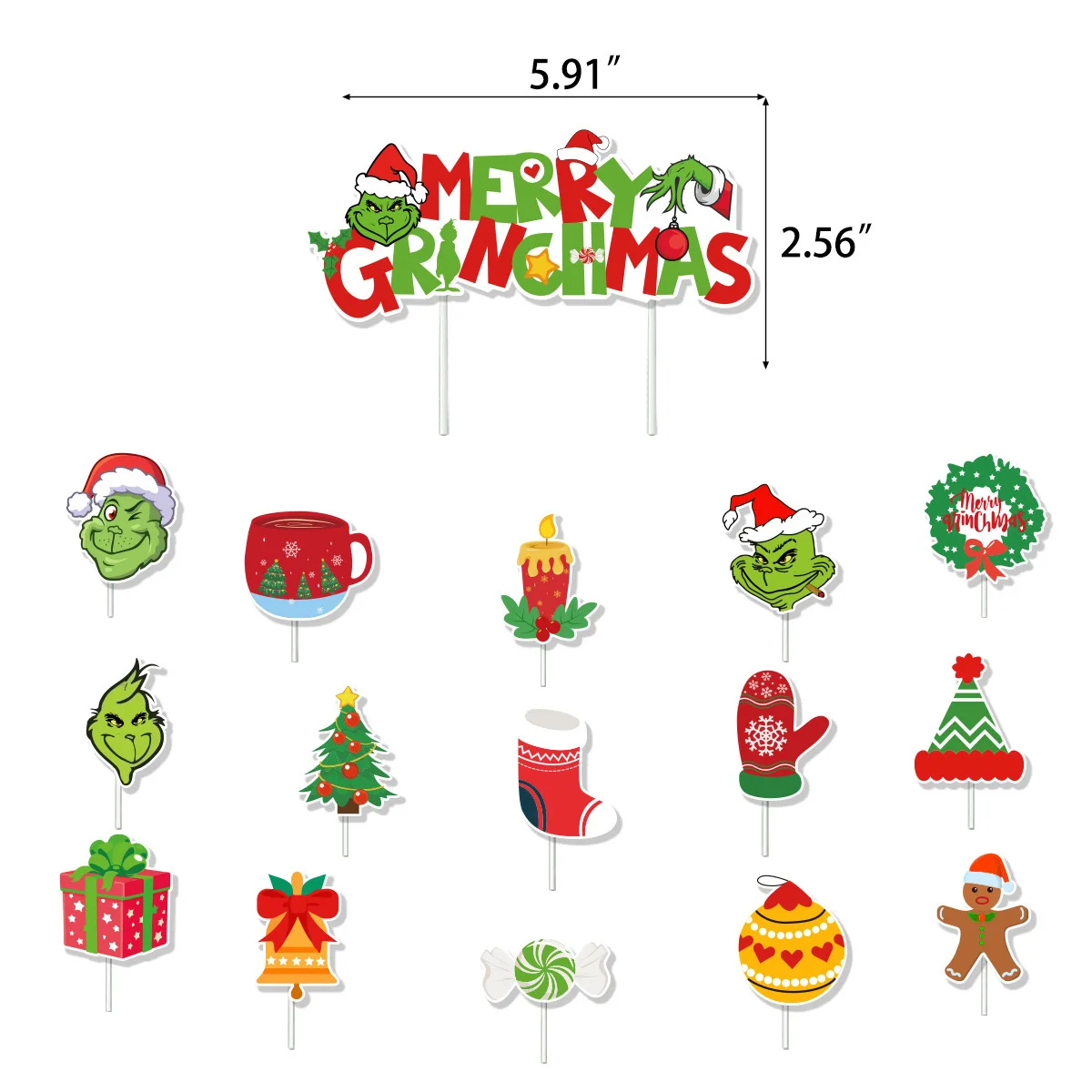 Christmas 2023 Party Balloon Cake Banners Set Table Decorations Christmas Party Tableware Supplies for Home