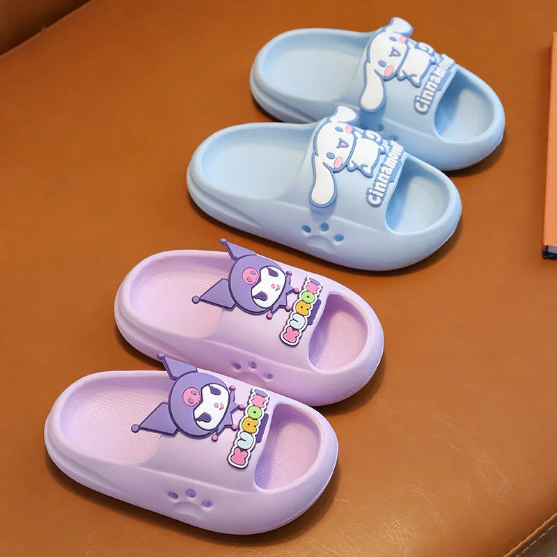 2024 New Promotional Kids' Slippers Summer Children's Cartoon Sanrioed Melody Dog Indoor Bath Beach Slipper Sandals Shoes