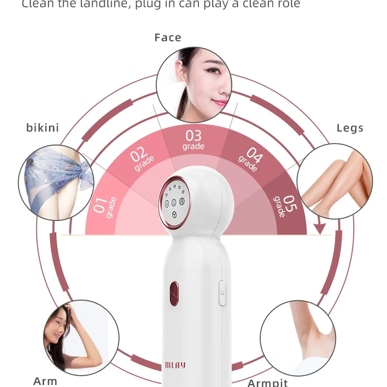 High Quality Guangdong Pulsed Light Depilator IPL for Home Use Hair Removal Device with UK Plug Factory Supplied