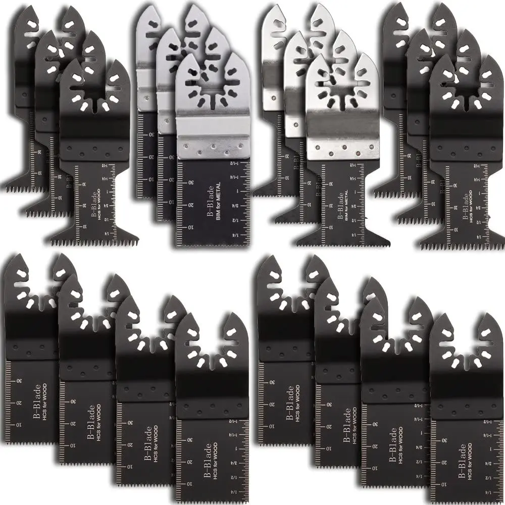 Details about   25pc Wood Metal Oscillating Multi Tool Quick Release Saw Blades Kit Universal 
