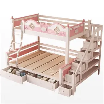 High Quality wooden Bunk bed frames Customized Children Loft Bunk Bed