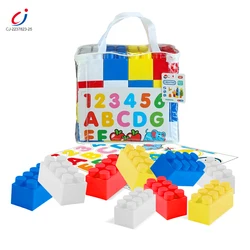 Chengji children preschool education diy assembly colorful large particle building blocks set toys for kids
