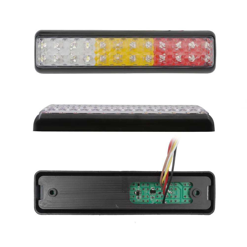 product 24led three color red yellow and white truck trailer bus tail light-36