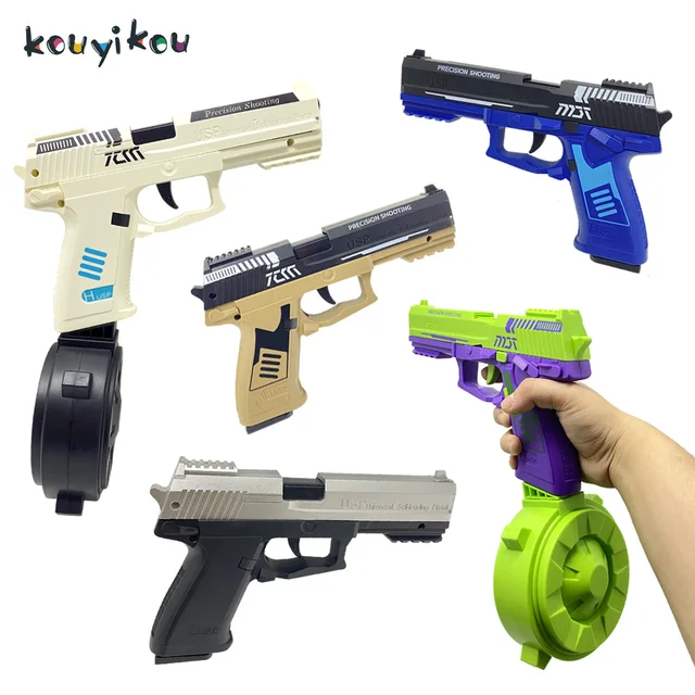 2024 New juguetes para ninos Shell Ejecting Toy Gun Pistol Soft Bullet Accessories Gel Water Gelblaster Blaster Splat Ball Gun