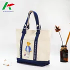 Bag Canvas Sac With Logo And Colored Handle Canvas Mochila Luxury Tote Bag