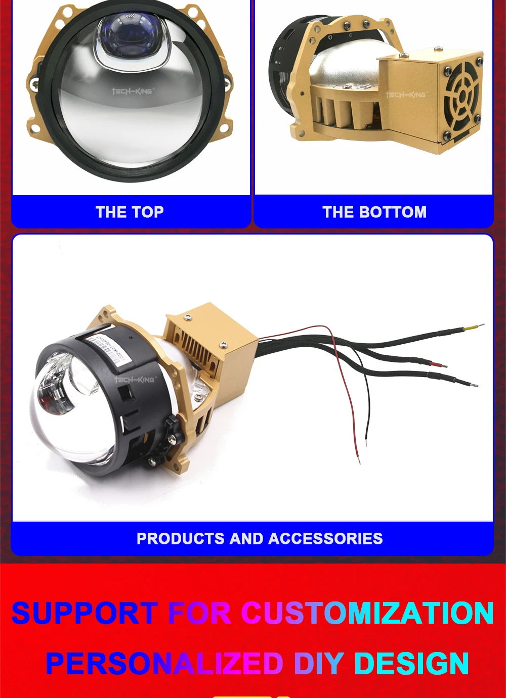 Cars 3 inch CSP chips Dual lens Projector lens bi led 75w 85w 100w 3 piece reflector bowl matrix bi led projector headlamp