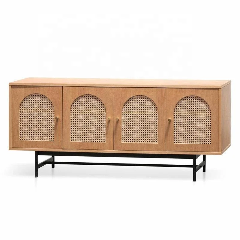 Northern Europe modern cane braid food side ark tea table household decorative cabinet contracted oak tea water cabinet