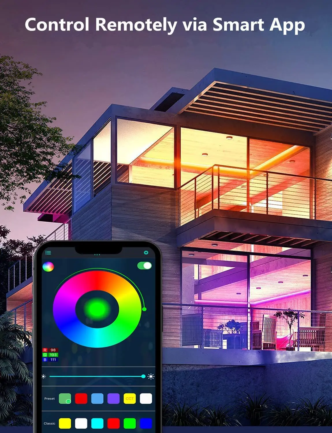 Hot Sale smart life and smart device Smart LED Strip Light USB44Key