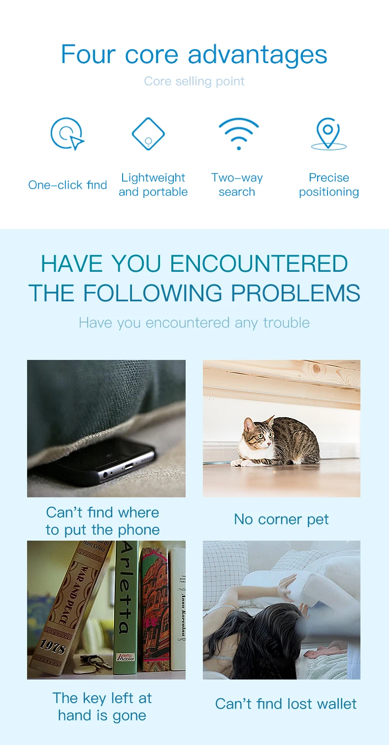 mobile phone gps anti-lost recording tracking smart bluetooth anti-lost device
