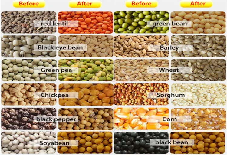 Multi Black Pepper Chickpeas Black Eye Mung Soya Bean Peeling Machine manufacture
