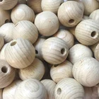 Food Natural Wood Beads Woodwood Food Grade Various Size Custom Natural Baby Beech Wood Organic Beads