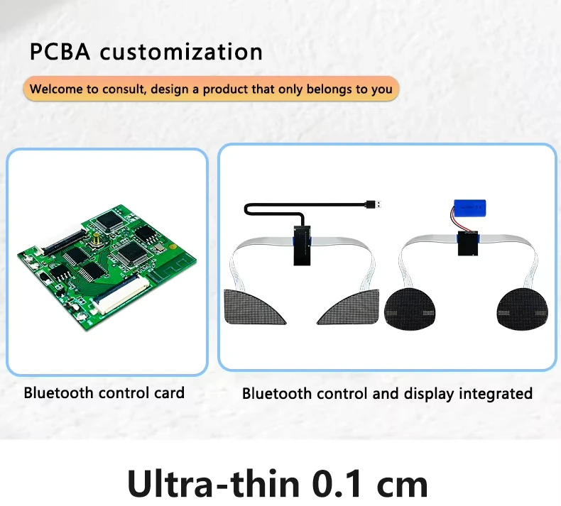Motorcycle Car Backpack Led Accessory Eye Lights Blinking Eyes Led Display Backpack Controller Phone App LED Headlight