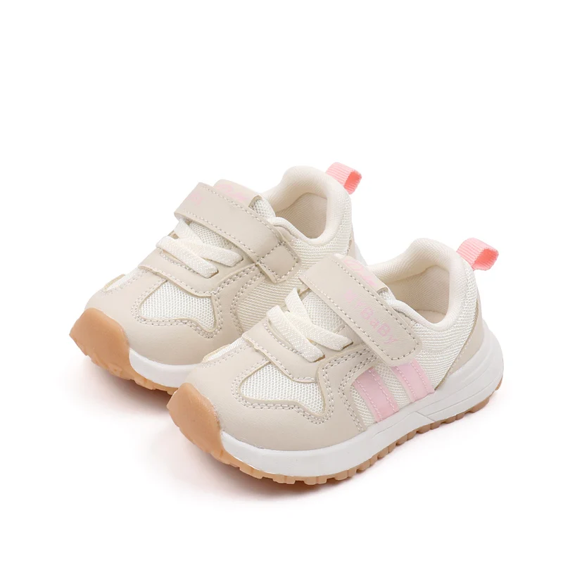 2025 New Arrival Breathable PU Mesh Casual Walking Shoes for Boys and Girls Spring and Autumn Fashionable Kids Court Sneakers manufacture