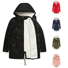 Fur Coat New Arrival Waist Drawstring Plush Hooded Thick Winter Parka Fur Coat Womens