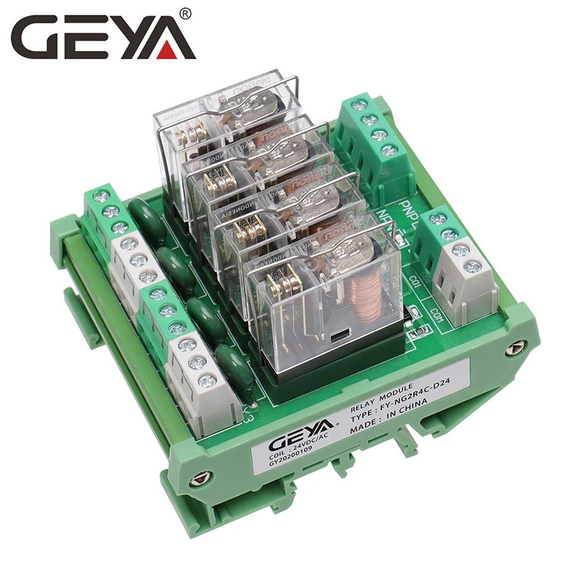 PNP 10 Channel 12VDC Relay Board PLC DIN Rail Mounting 