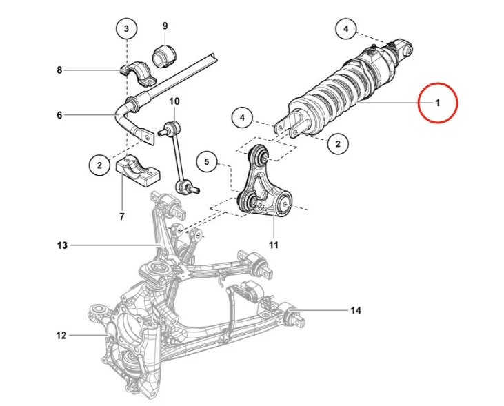 product front shock absorber fit for lamborghini aventador 740 original used high quality spring shock absorber 470412019ag green spring295-2