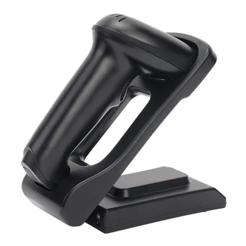 2D Wireless Barcode Reader 2.4G Cordless Long Range Bar code Scanner CMOS Scan With Charge Base Inventory Mode