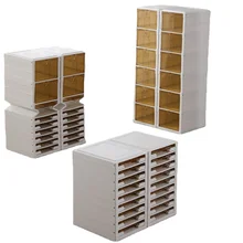 Free installation foldable weight-bearing strong plastic transparent shoe rack box cabinet storage box