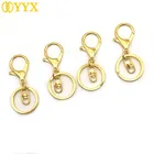 Clip Gun YYX Keychain Clip Accessories Gun Black Brass Swivel Key Ring Lobster Clasp Hook