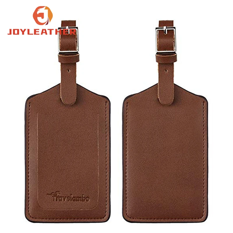 Hot Sell fast lead time Travel Luggage Tags Suitcase Tags Customized PU Leather Luggage Tags