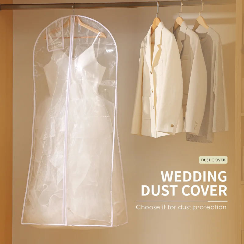 2025 New Wedding Dress Dust Cover Closet Hanging Garment Protective Shoulder  Dust Cover Clear Shoulder Dust Covers for Clothes