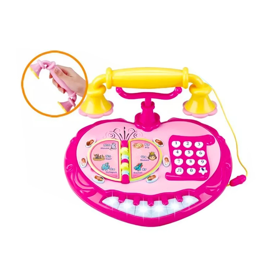 Plastic Pretend Play Mobile Phone with Light and Music Telephone Toys for Kids Play Game Educational toys
