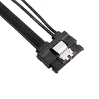 Sata Cable HJX Factory Black SATA III 6.0 Gbps Cable With Locking Latch 7+6 SATA 3 Cable