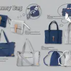 Handbag Wholesale Shoulder Strap Royal Blue Cotton Handbag Storage Quilted Bag