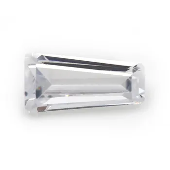 Wuzhou fancy cut cz gems AAAAA white tapper trapezoid cubic zirconia cz
