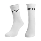 Custom No Minimum Order Design Own Fashion Embroidery Jacquard Custom Logo Cotton Mens Crew Socks