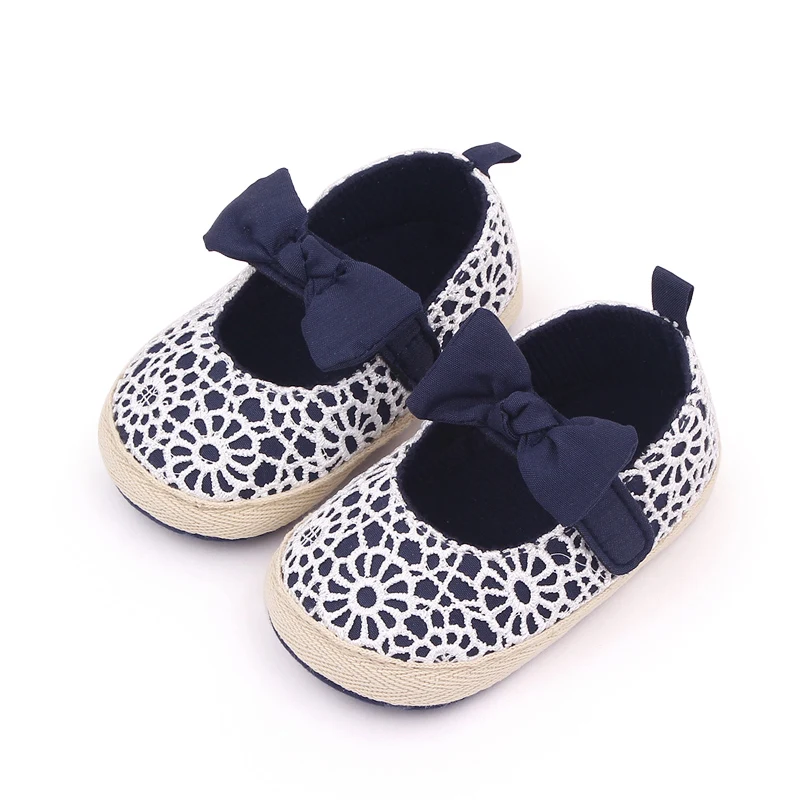 Spring and Autumn Bow Soft Soled Princess Baby Toddler Shoes for Girls supplier