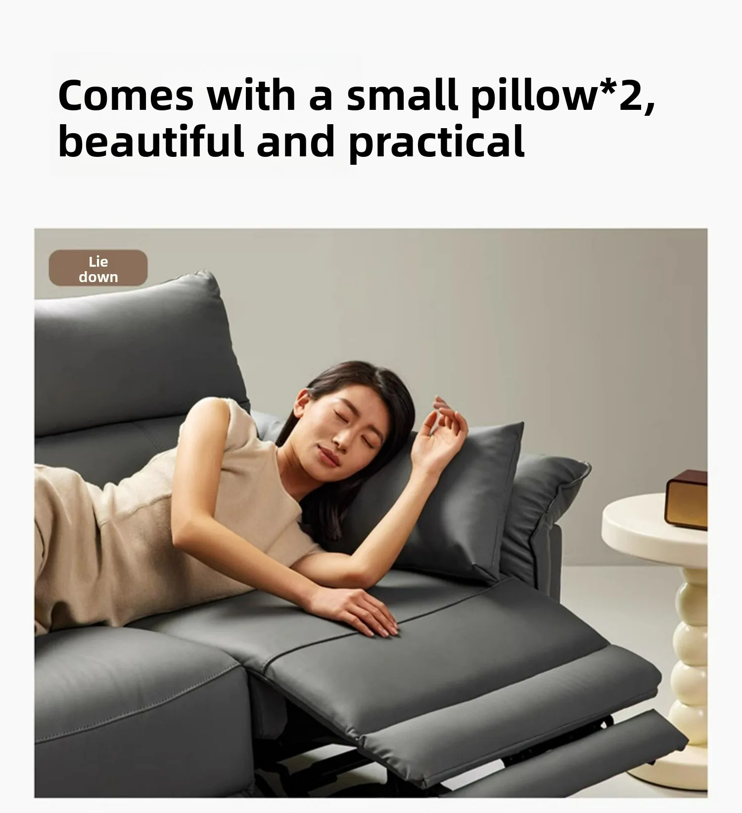 product xiao mi youpin 8h dual electric italian style leather sofa pro large three seater household comfortable electric sofa b9s-5